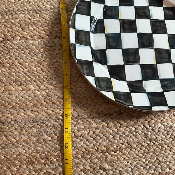MacKenzie-Childs Black and White Checkered Plate - Picture 3 of 5